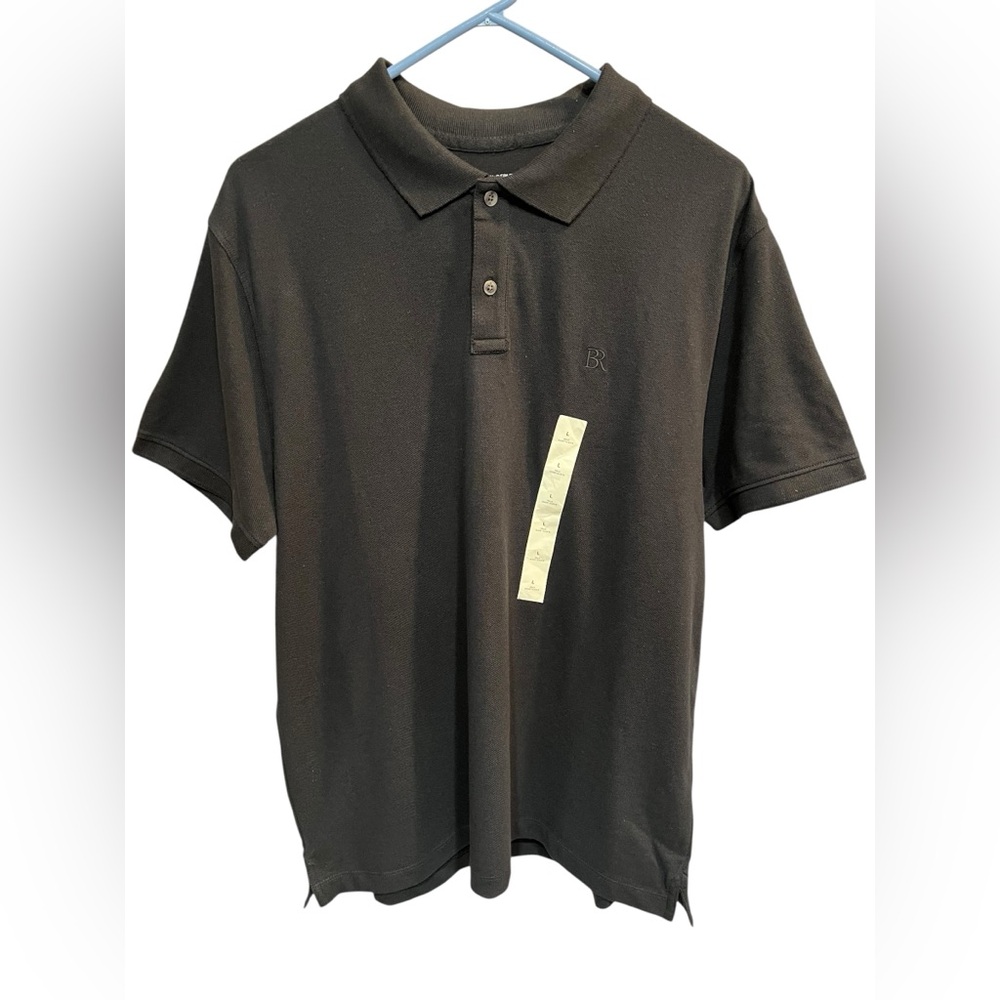NWT Banana Republic Men’s Short Sleeve Black Collared Polo Shirt - Size Large
